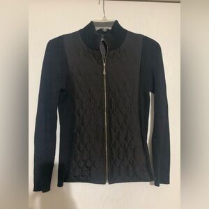 J. McLaughlin Silk Black Sweater Jacket